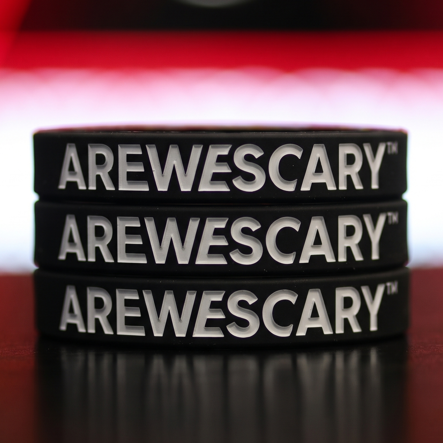 AREWESCARY Silicone Wristband 3-Pack